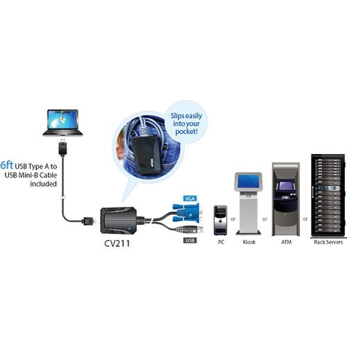 ATEN Portable Laptop USB Console Crash Cart Adapter