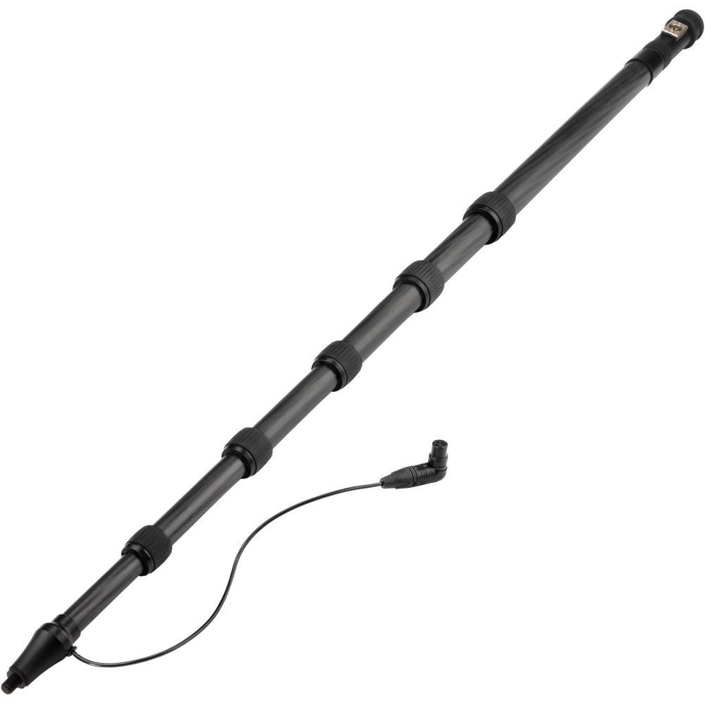 Auray CFP-68R Carbon Fiber Telescoping Boom Pole with Internal Cable & Side Exit XLR Base