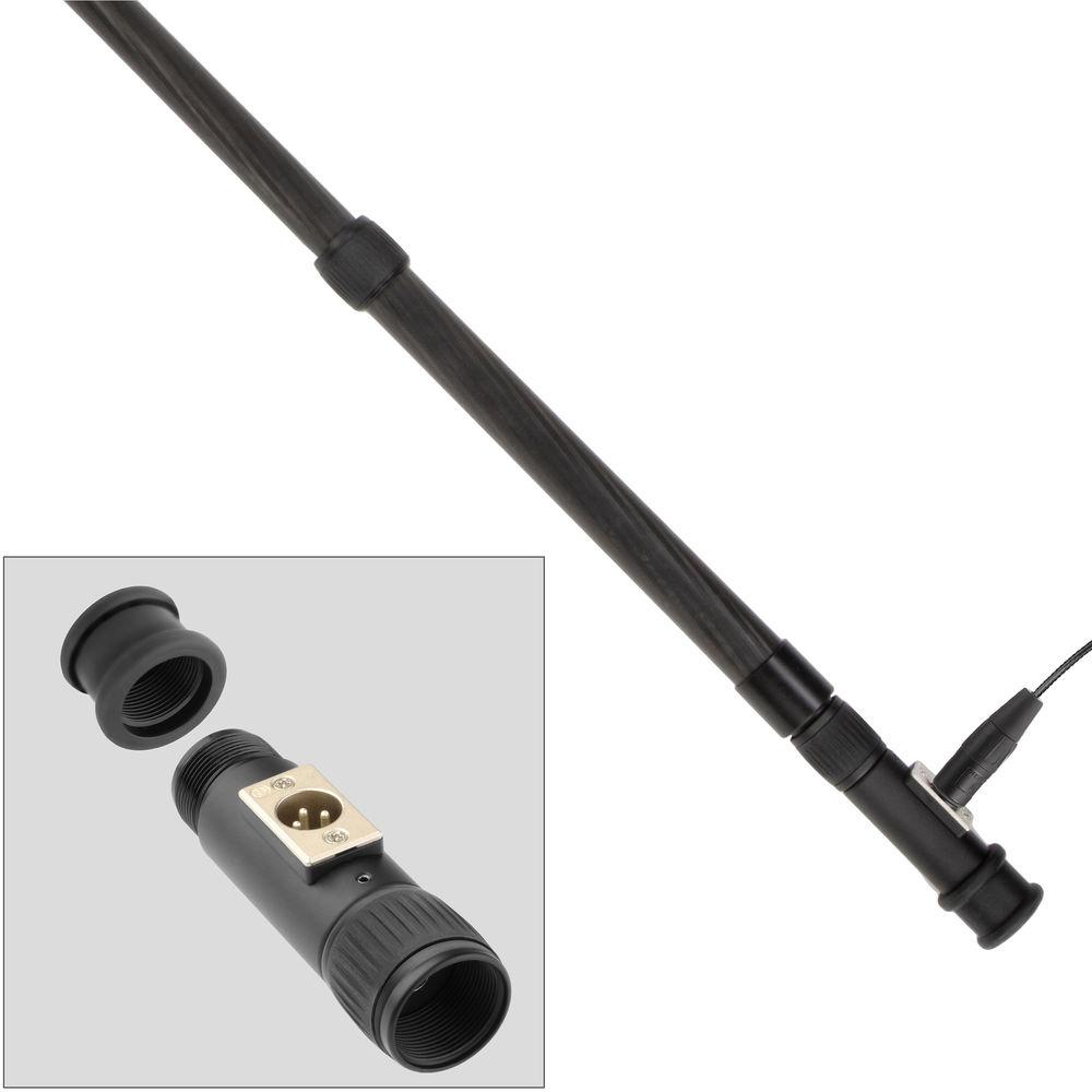 Auray CFP-68R Carbon Fiber Telescoping Boom Pole with Internal Cable & Side Exit XLR Base