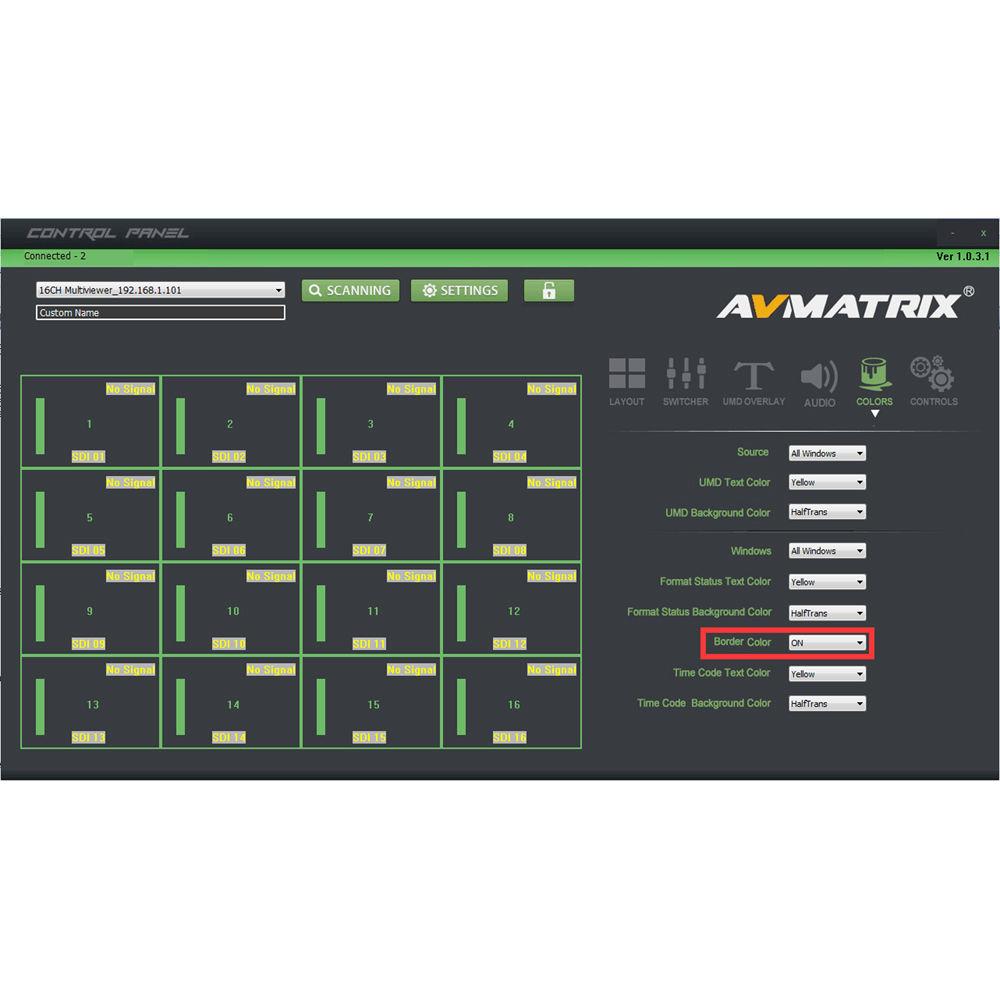 AV Matrix 16-Channel 3G-SDI Multiviewer and Switcher