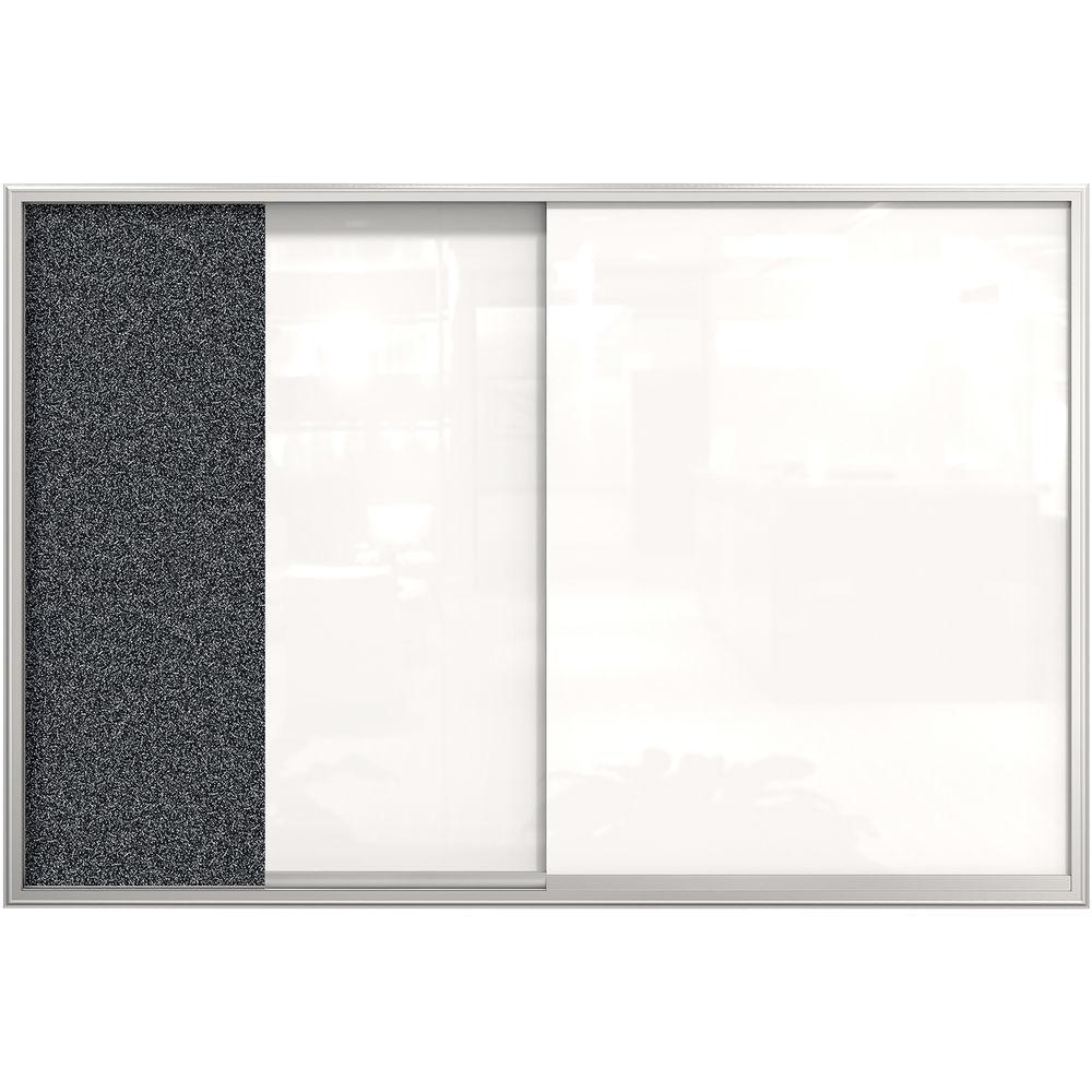 Balt Visionary Magnetic Glass Sliding Enclosed Cabinet with Tan Rubber-Tak