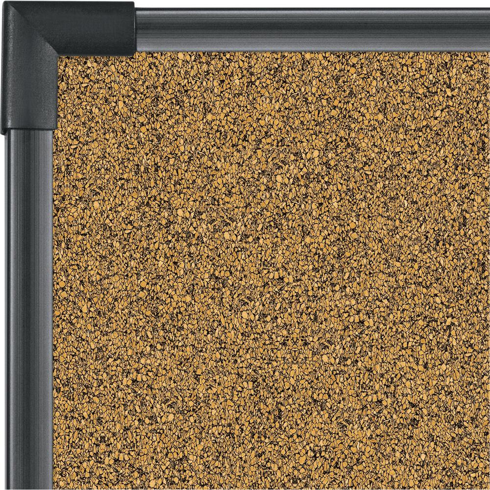Best Rite Black Splash-Cork Tackboard with Aluminum Ultra Trim