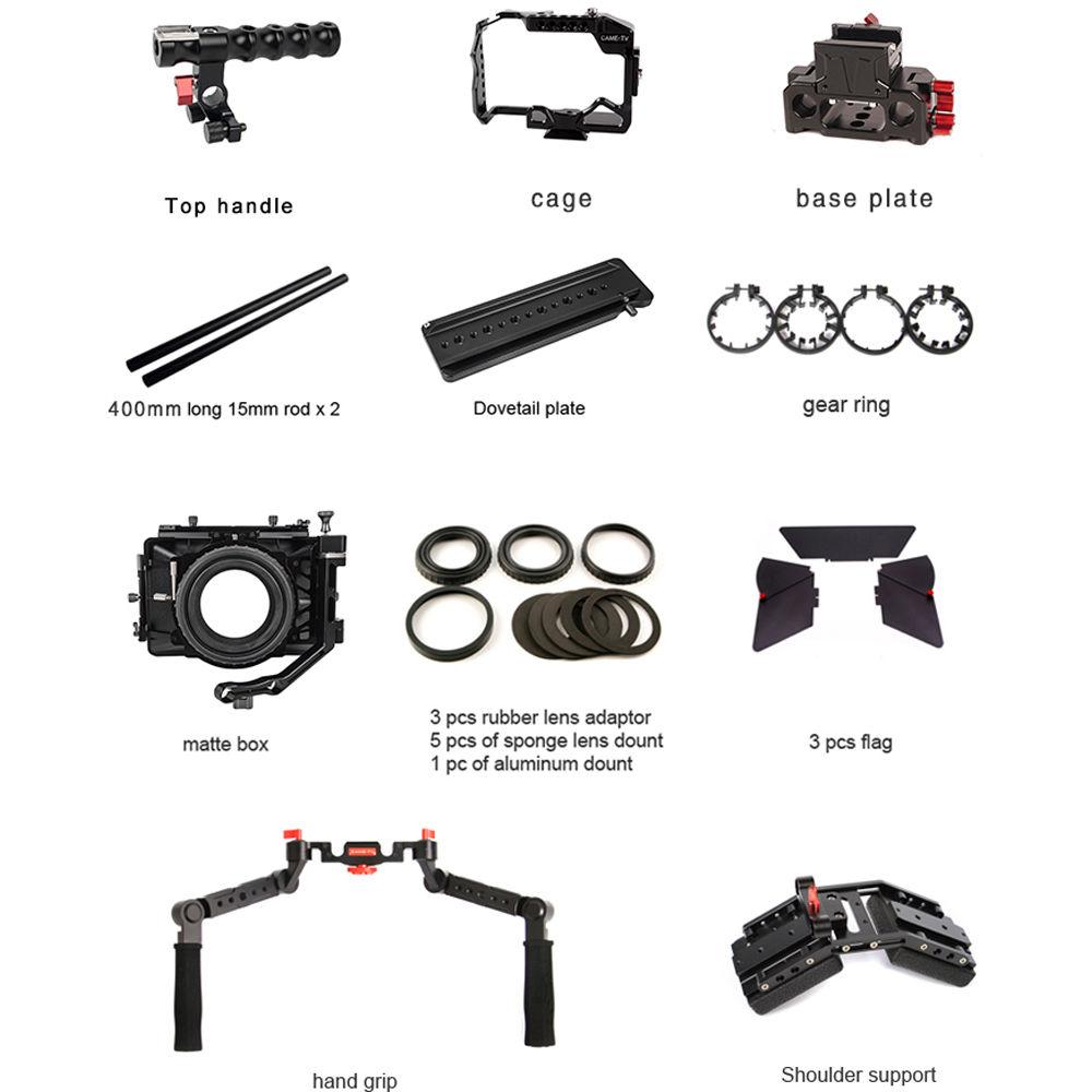 CAME-TV Camera Rig Matte Box Shoulder Support Kit for Sony a7R III