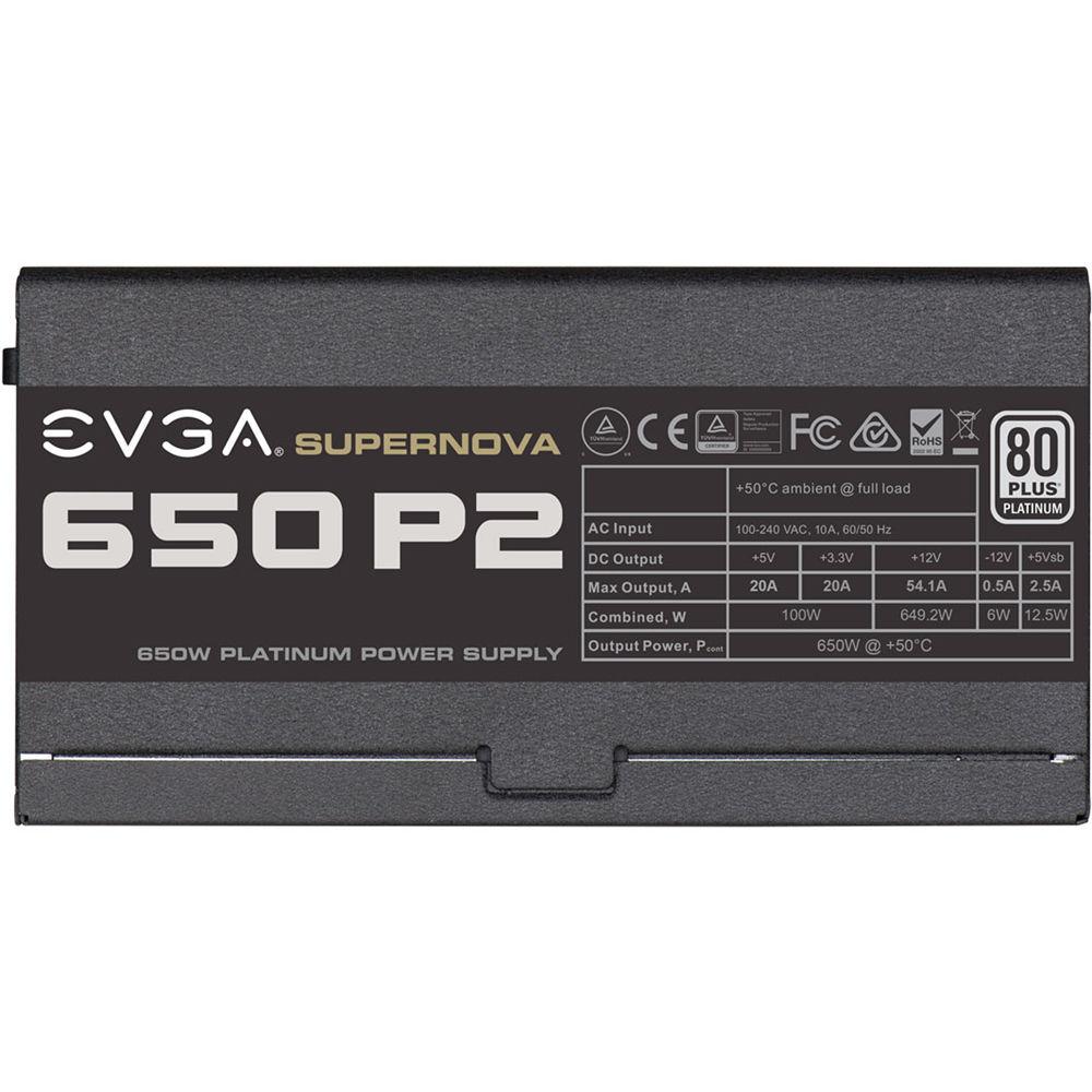 EVGA SuperNOVA 650 P2 650W 80 Plus Platinum Modular Power Supply
