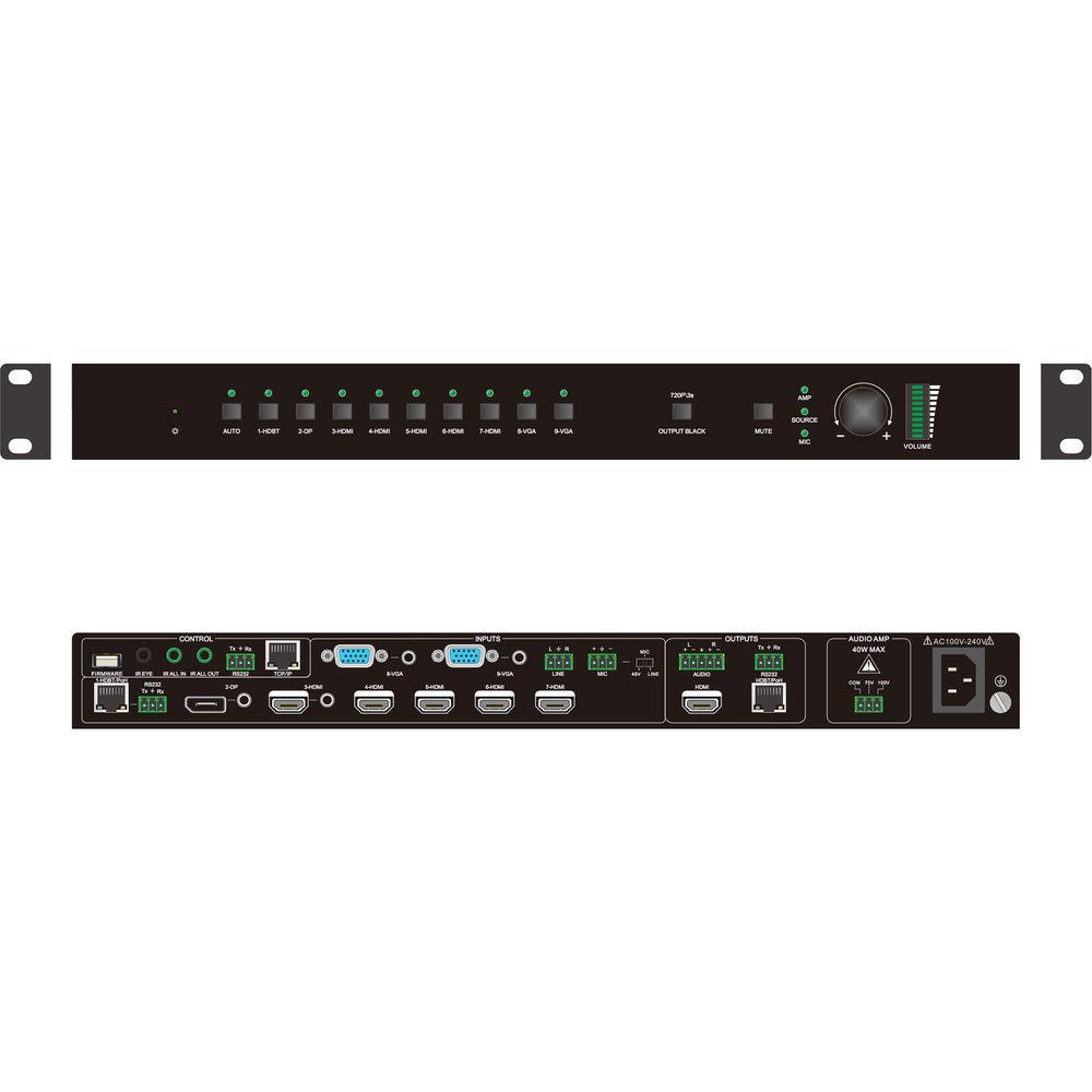 KanexPro 9-Input Scaler & Switcher with 4K HDBaseT Input Output