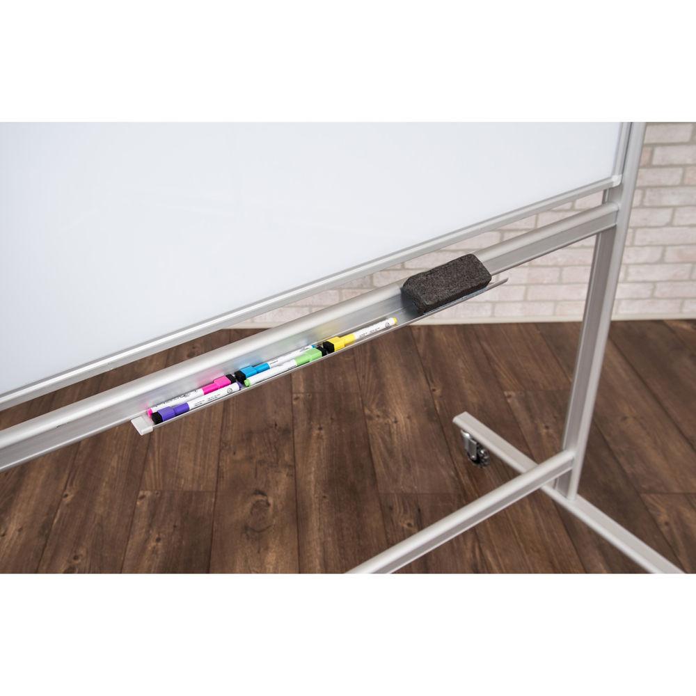 Luxor Double-Sided Mobile Magnetic Glass Marker Board