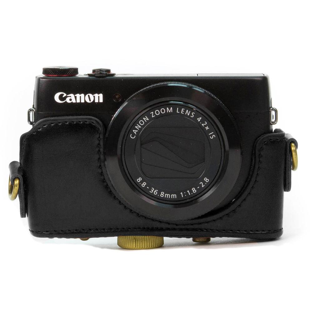 MegaGear Ever Ready PU Leather Camera Case with Strap for Canon PowerShot G7 X