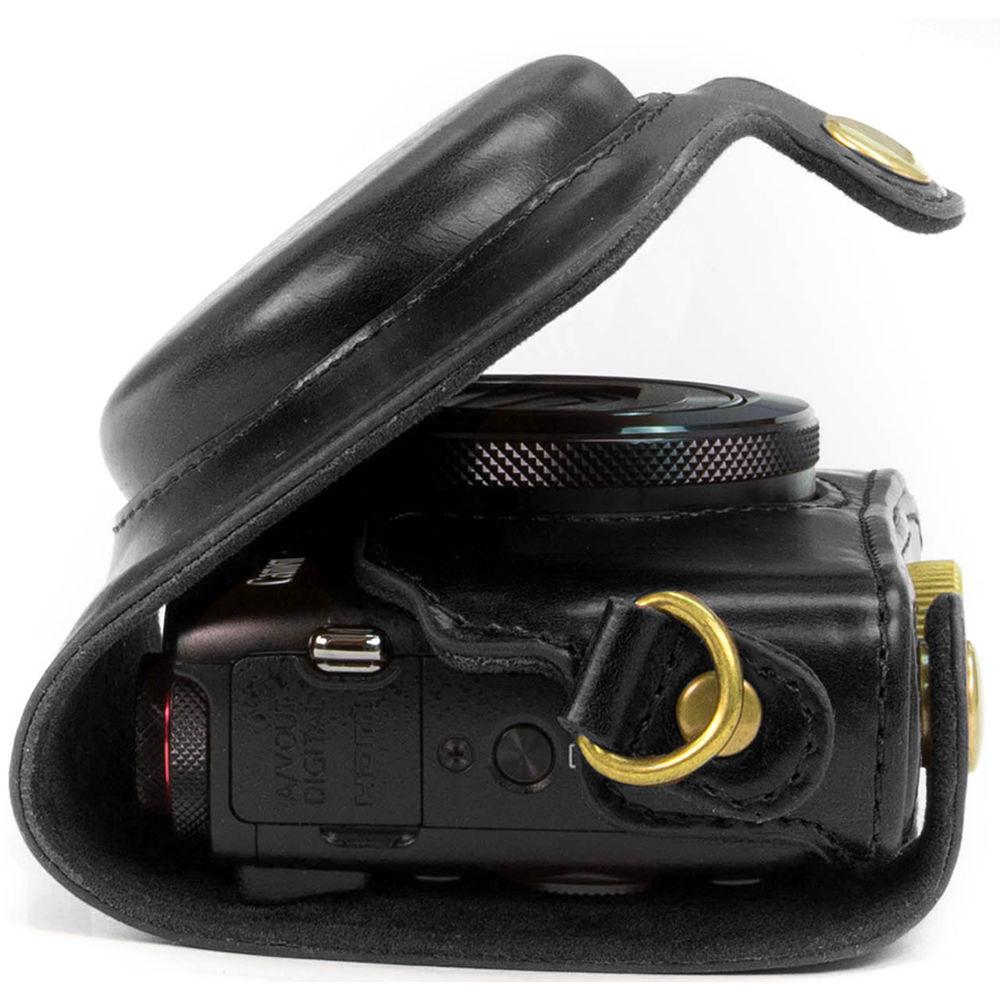 MegaGear Ever Ready PU Leather Camera Case with Strap for Canon PowerShot G7 X