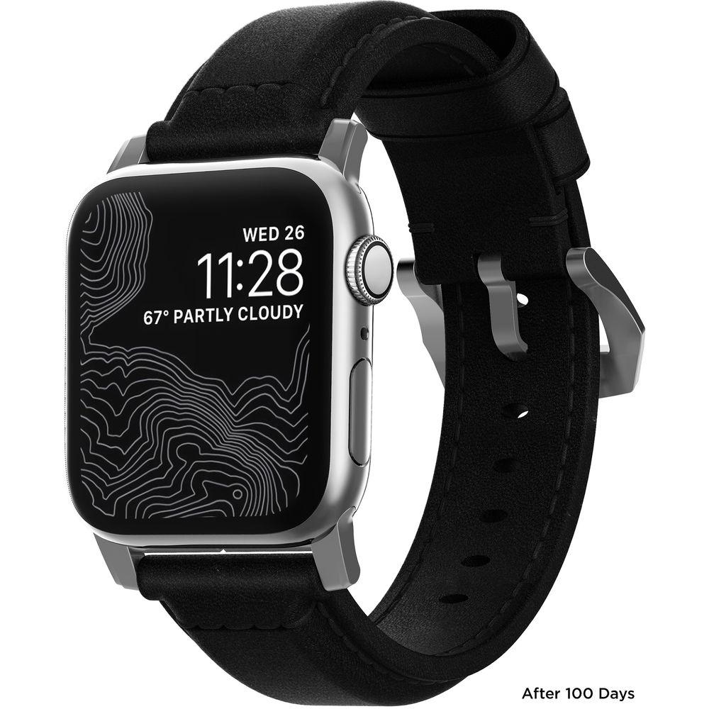 Nomad Traditional Leather Watch Strap for 42mm 44mm Apple Watch