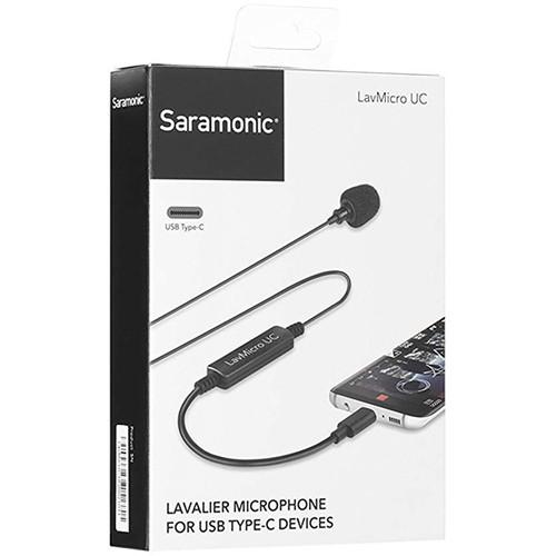 Saramonic LavMicro-UC Omnidirectional Lavalier Mic for USB Type-C Devices with Signal Converter