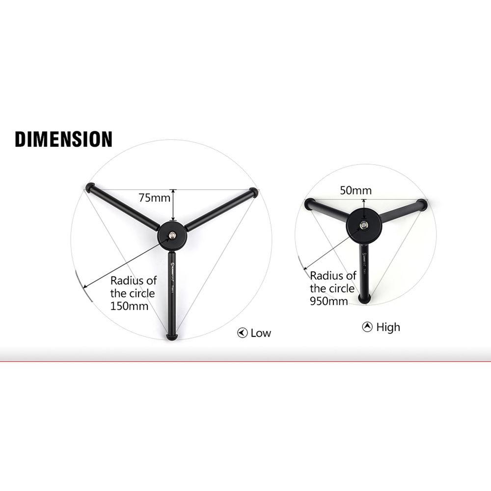 Sunwayfoto T1A11-II Aluminum Tabletop Tripod