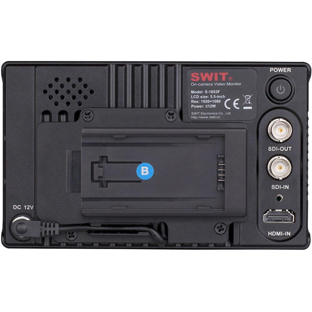 SWIT S-1053F 5.5" Full HD Waveform LCD Monitor with S-7003B Panasonic VW Battery Plate