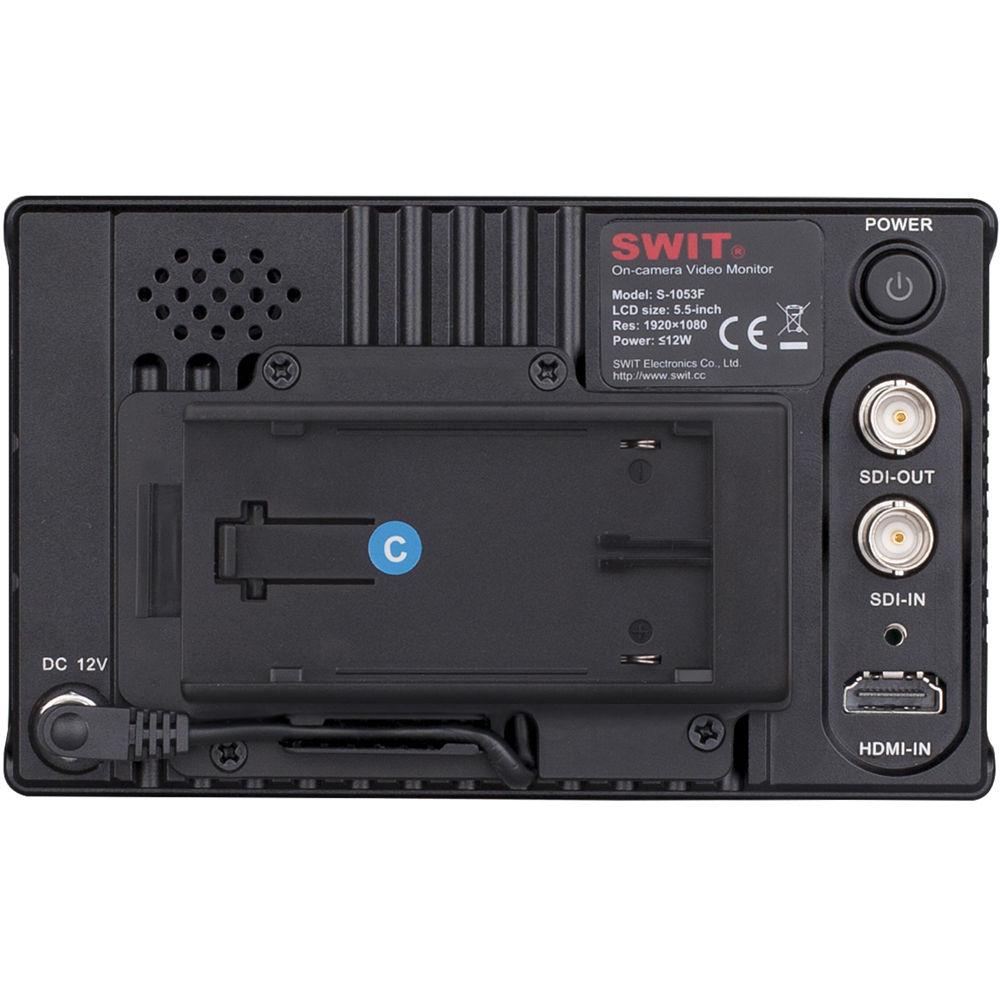 SWIT S-1053F 5.5" Full HD Waveform LCD Monitor with S-7003C Canon BP Battery Plate