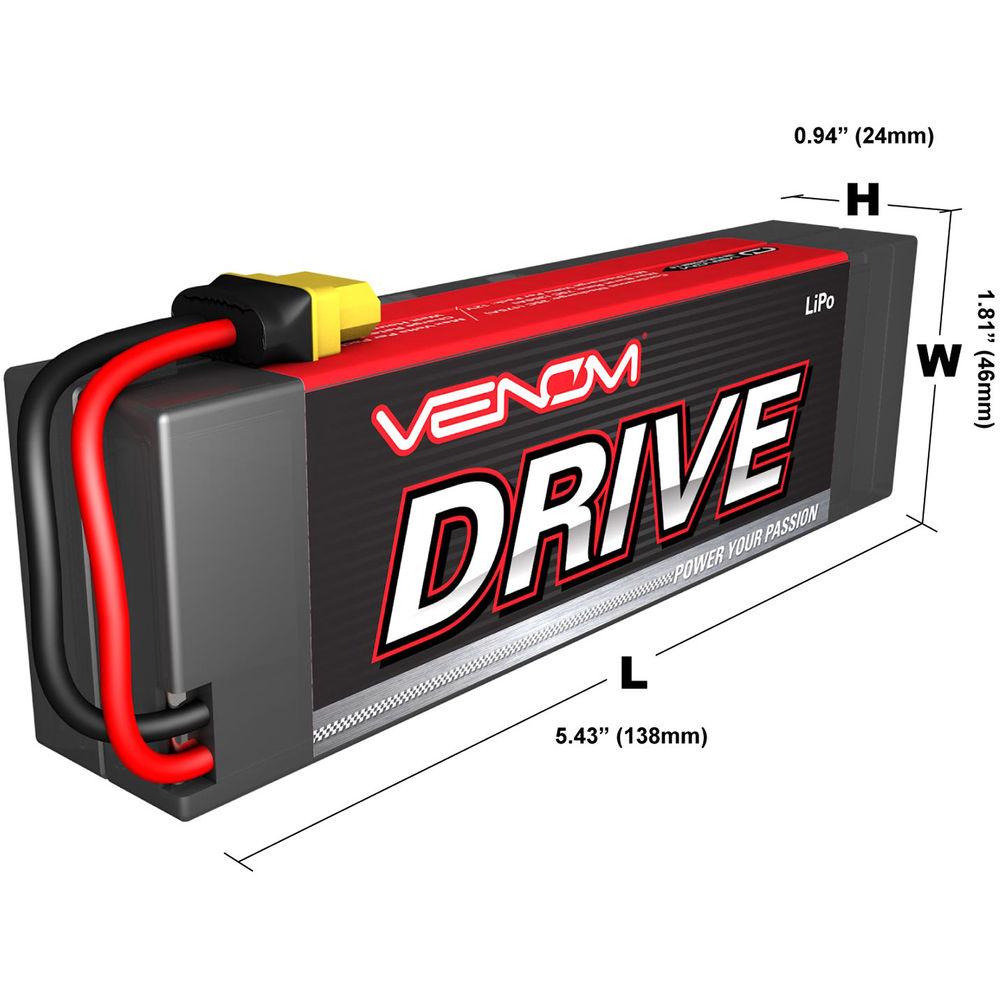 Venom Group Venom 20C 2S 4000mAh 7.4V Hard Case Lipo Battery With Universal Plug System