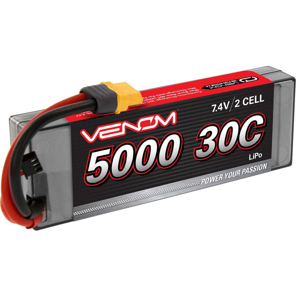 Venom Group Venom 30C 2S 5000mAh 7.4V Hard Case Lipo Battery Roar Approved With Uni Plug