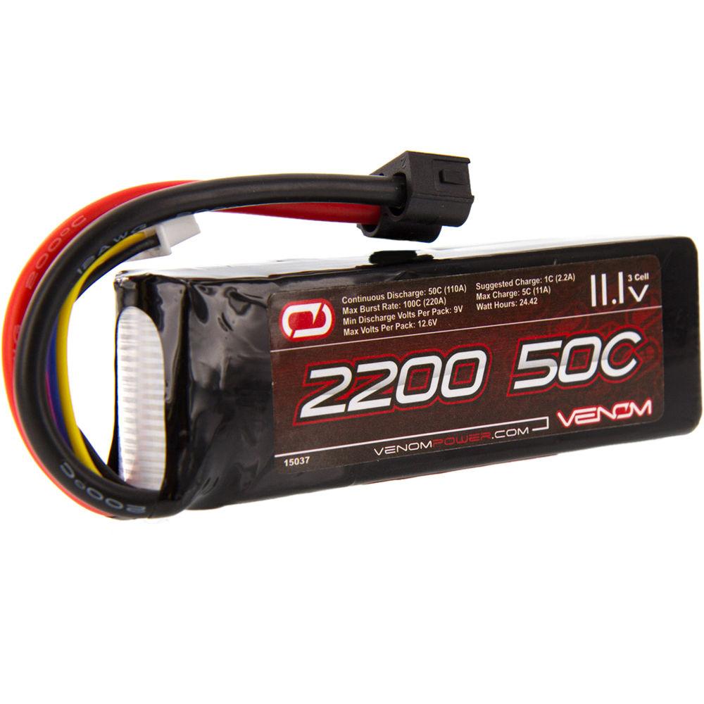 Venom Group Venom 50C 3S 2200mAh 11.1V Lipo Battery With Universal Plug System