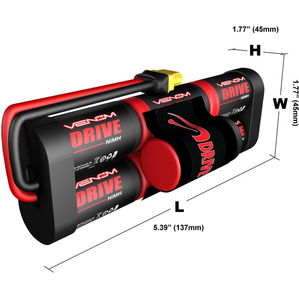 Venom Group Venom 8.4V 4200mAh 7 Cell Hump Pack NiMH Battery With Universal Plug System