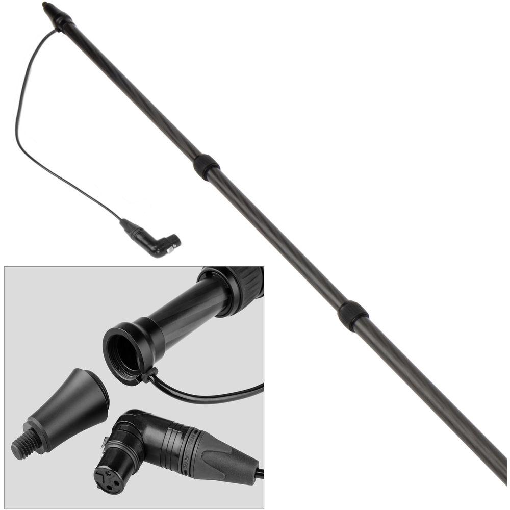 Auray CFP-516R Carbon Fiber Telescoping Boom Pole with Internal Cable & Side Exit XLR Base