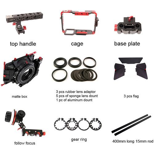 CAME-TV Carbon Fiber Rig Mattebox Follow Focus Kit for Sony a7 Series Cameras