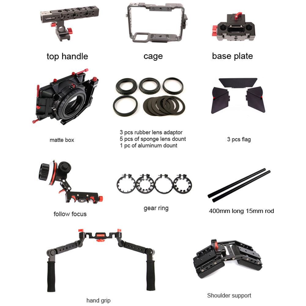 CAME-TV Carbon Fiber Rig Mattebox Shoulder Support Kit for Sony a7 Series Cameras