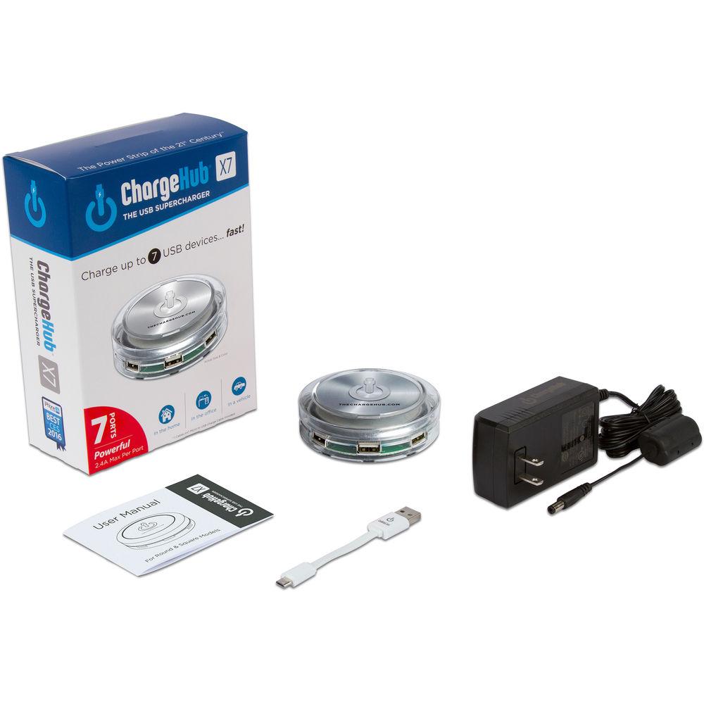 ChargeHub X7 7-Port Round USB Charging Station