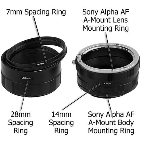 FotodioX Macro Extension Tube Set for Sony A-Mount Cameras: for Extreme Close-Up Photography