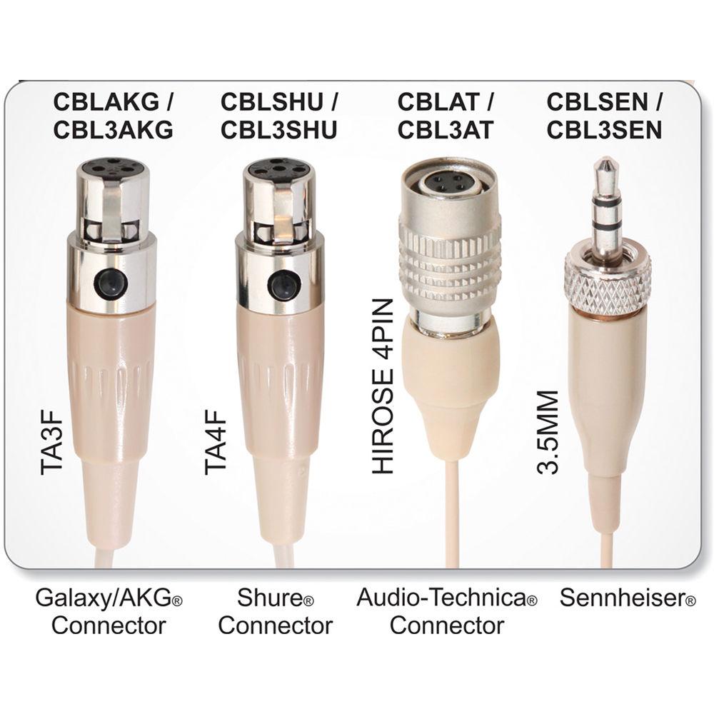 Galaxy Audio HSM3 Dual-Ear Headset Microphone with 4 Cables