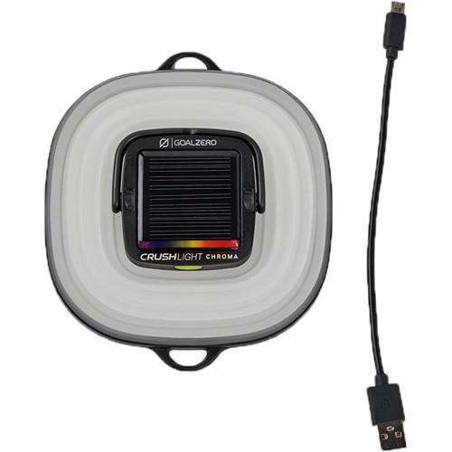 GOAL ZERO Crush Light Chroma Collapsible Solar Lantern with 6 Color Modes