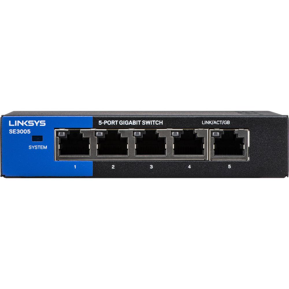 Linksys SE3005 V2 5-Port Gigabit Ethernet Switch, Linksys, SE3005, V2, 5-Port, Gigabit, Ethernet, Switch