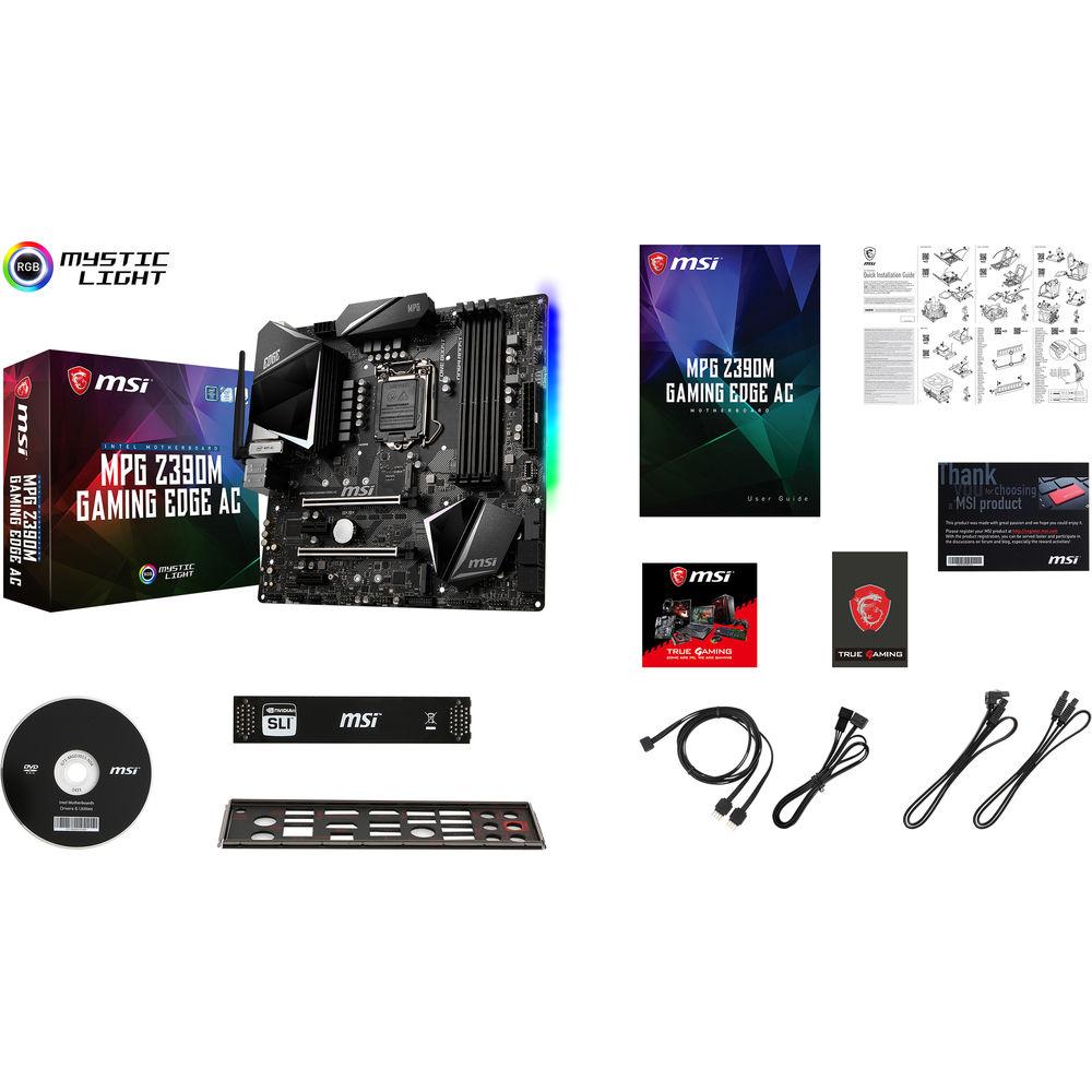 MSI MPG Z390M GAMING EDGE AC LGA 1151 Micro-ATX Motherboard