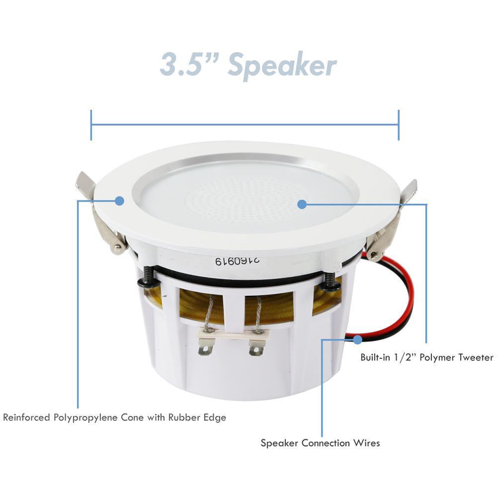 Pyle Pro PDIC4CBTL35B 3.5" Bluetooth Ceiling Wall Speaker Kit