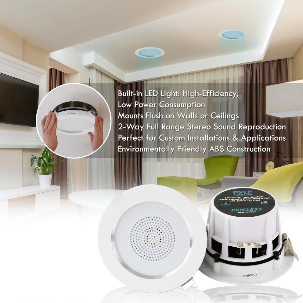 Pyle Pro PDIC4CBTL35B 3.5" Bluetooth Ceiling Wall Speaker Kit