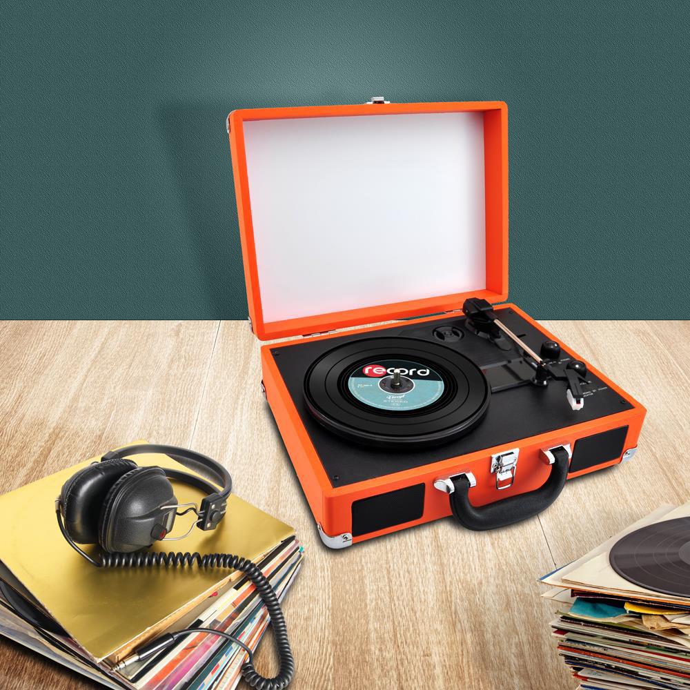 Pyle Pro PVTTBT6OR Portable Turntable with Bluetooth and USB