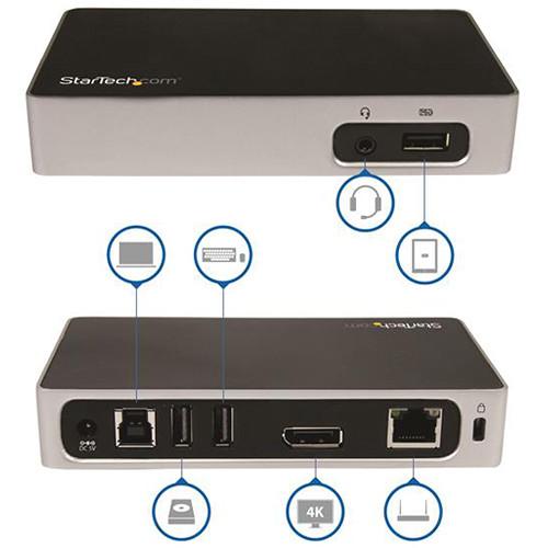 StarTech 4K DisplayPort Docking Station for Laptops