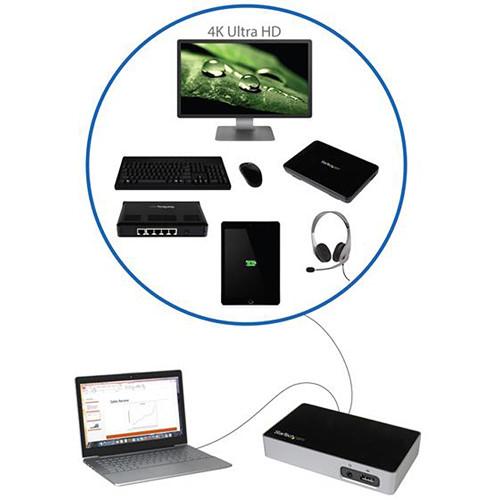 StarTech 4K DisplayPort Docking Station for Laptops