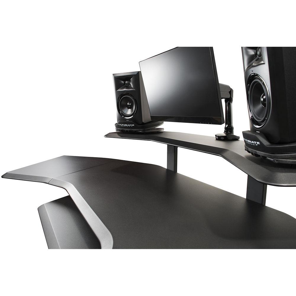 Ultimate Support Nucleus 3 Studio Desk with 24" Extensions, 2nd Tier Keyboard Tray, and 12 RU Rack