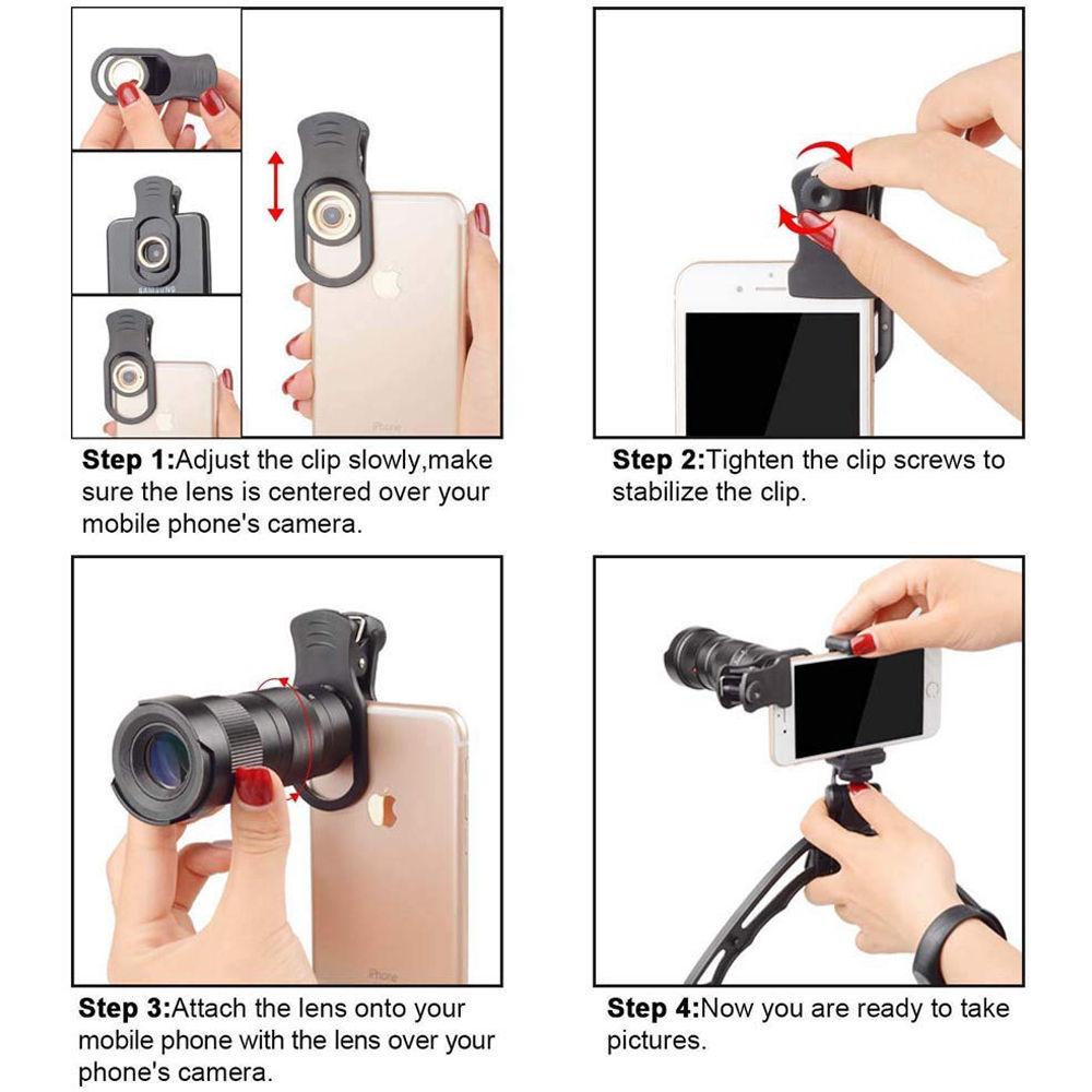 Apexel 16x Telescope Lens with Handheld Tripod