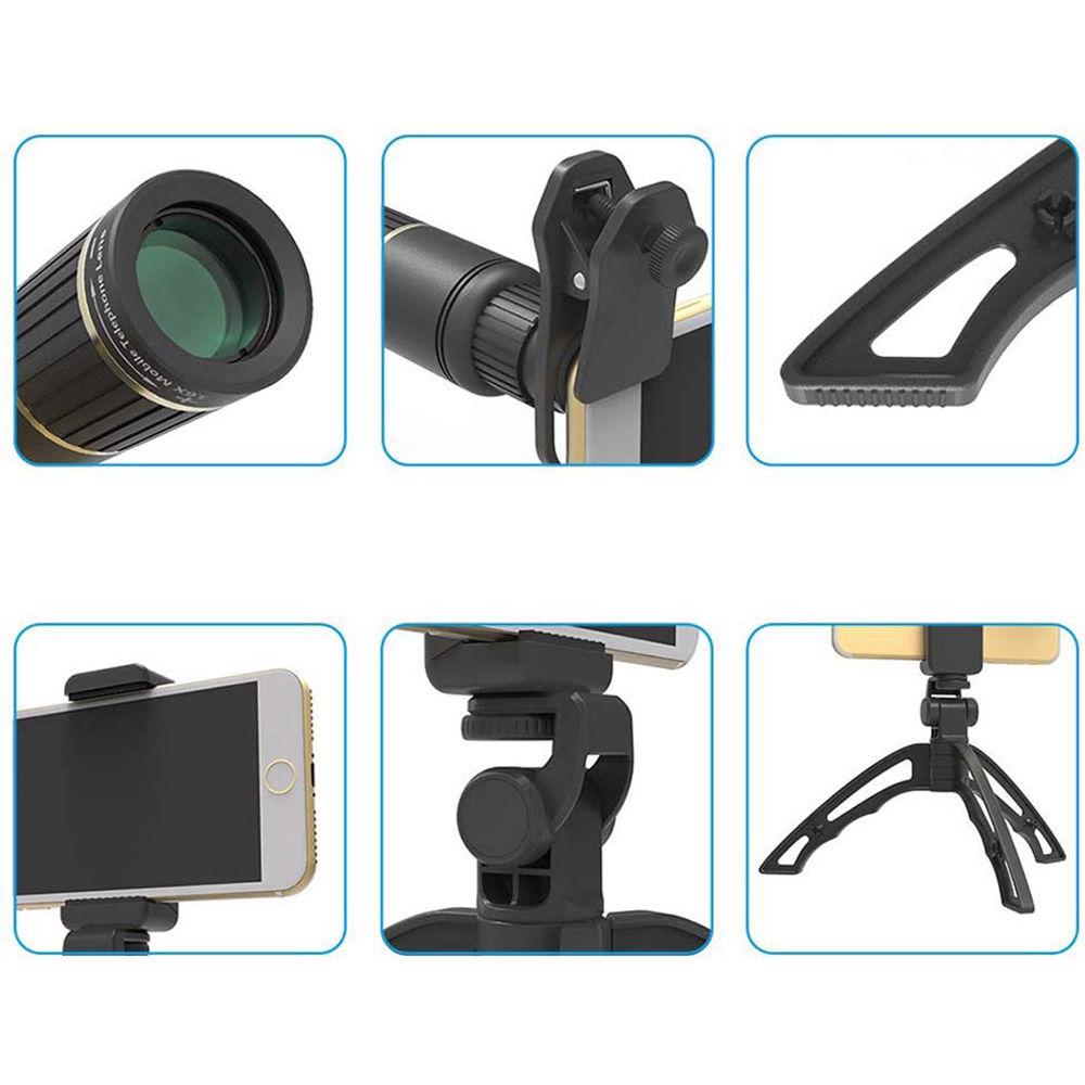 Apexel 16x Telescope Lens with Handheld Tripod