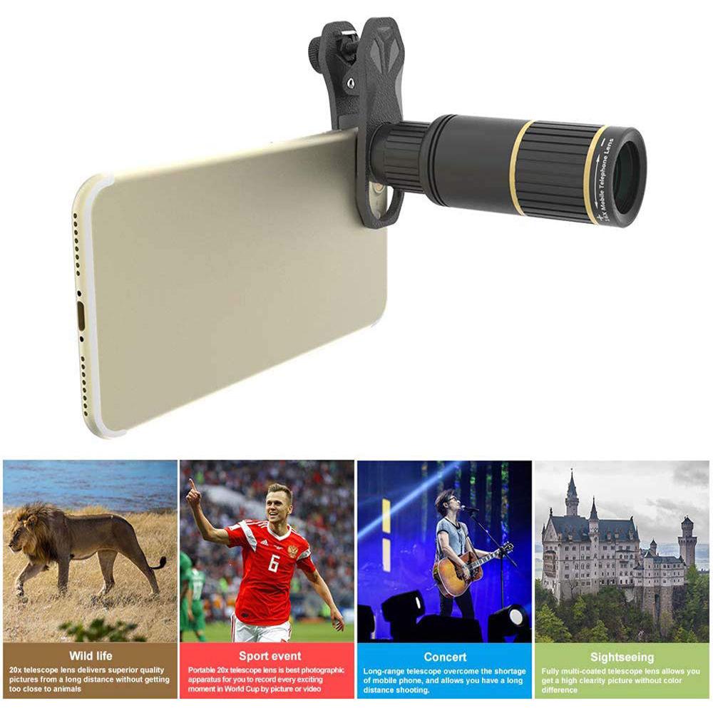 Apexel 16x Telescope Lens with Handheld Tripod