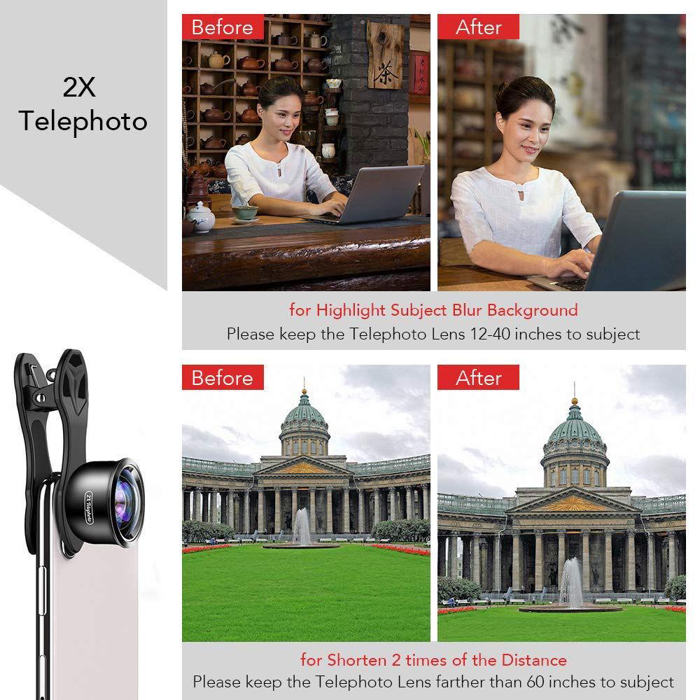 Apexel 4K HD Mobile Phone 5-in-1 Camera Lens Kit