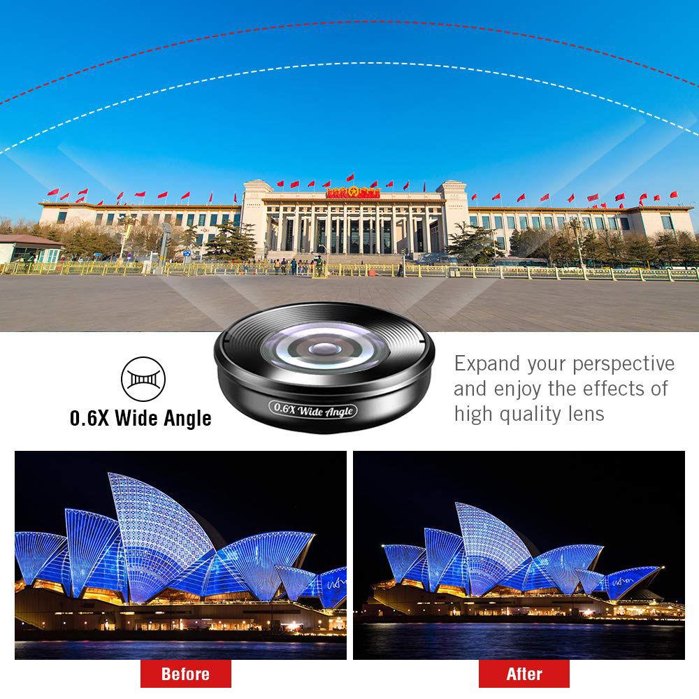 Apexel 4K HD Mobile Phone 5-in-1 Camera Lens Kit