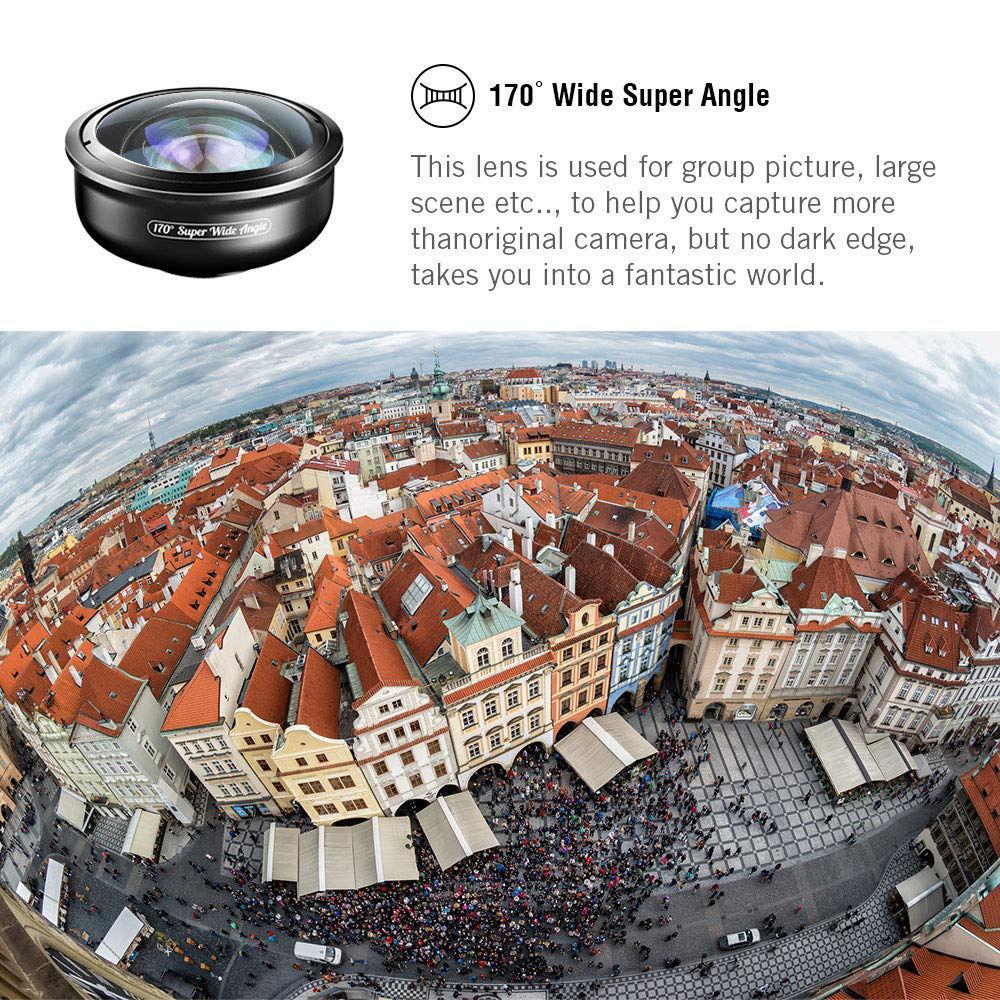 Apexel 4K HD Mobile Phone 5-in-1 Camera Lens Kit
