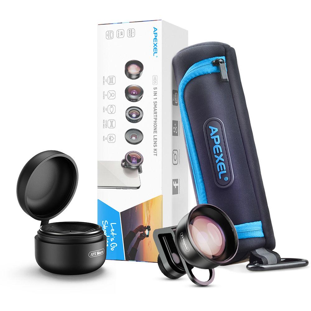 Apexel 4K HD Mobile Phone 5-in-1 Camera Lens Kit