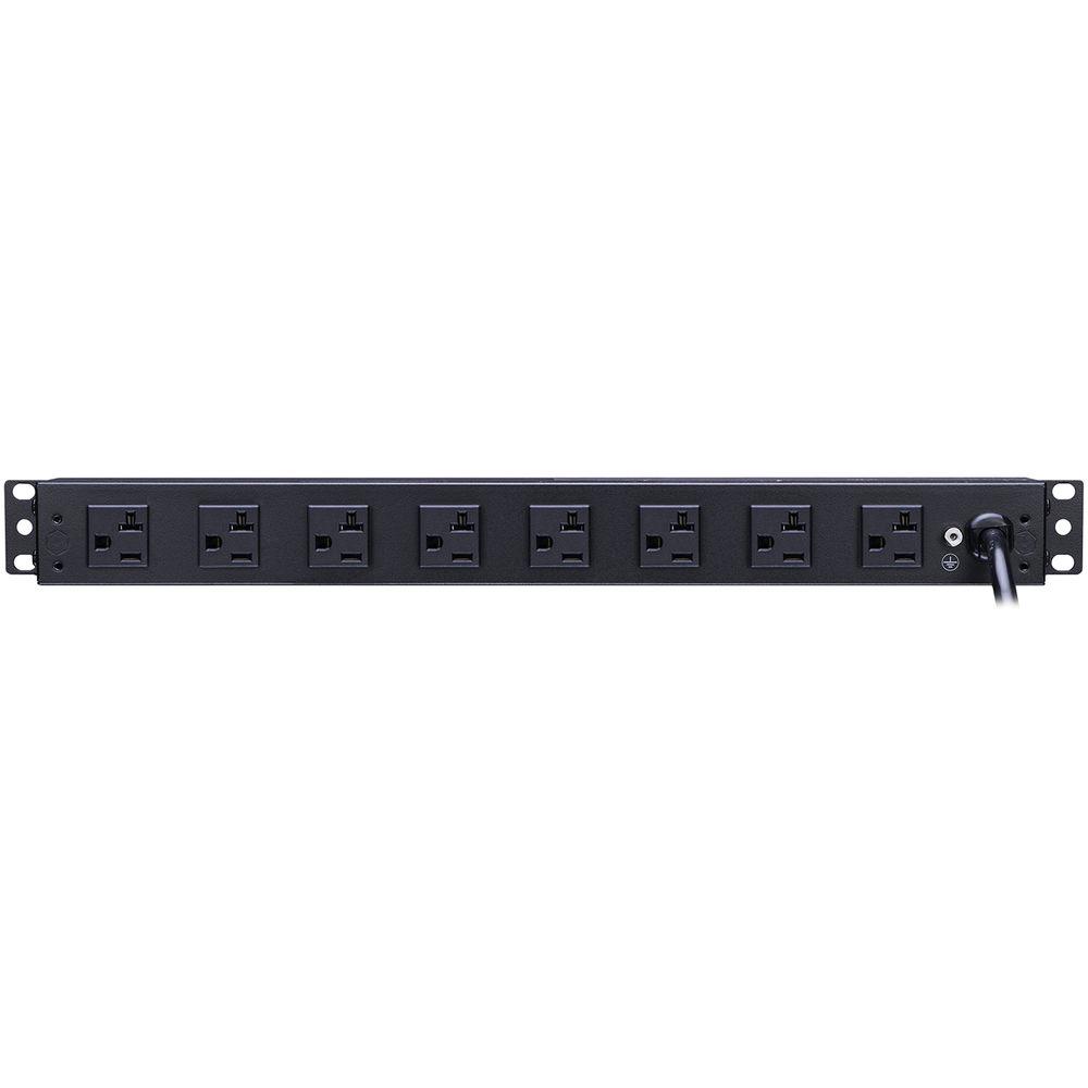 CyberPower PDU 16A 100-125 50 60Hz Nema 5-20P Plug,10-Out 5-20R, Rackmount 1U,15