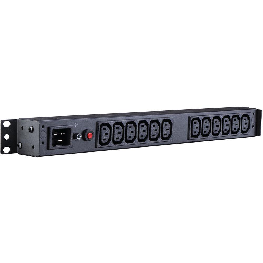 CyberPower PDU 16A 200-230 50 60Hz IEC-320 C20 Plug,12-Out IEC-320 C13 Rackmount 1U,10