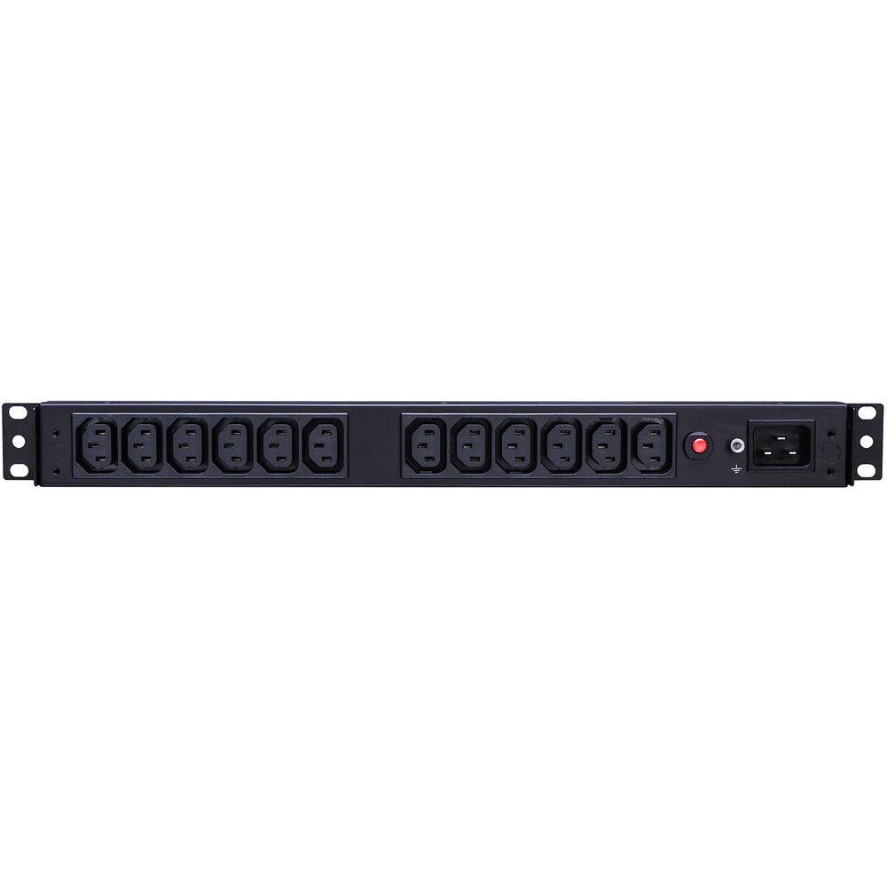 CyberPower PDU 16A 200-230 50 60Hz IEC-320 C20 Plug,12-Out IEC-320 C13 Rackmount 1U,10
