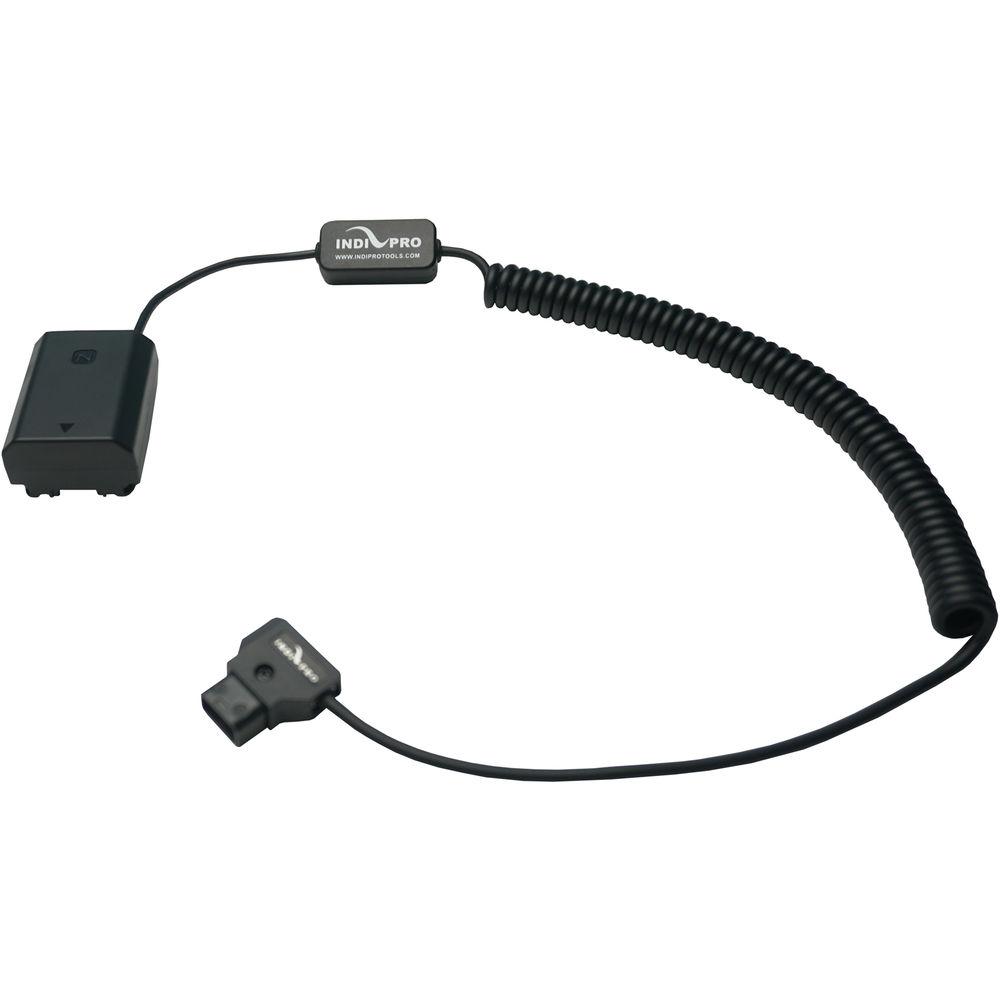 IndiPRO Tools Coiled D-Tap to Sony NP-FZ100 Type Dummy Battery Cable