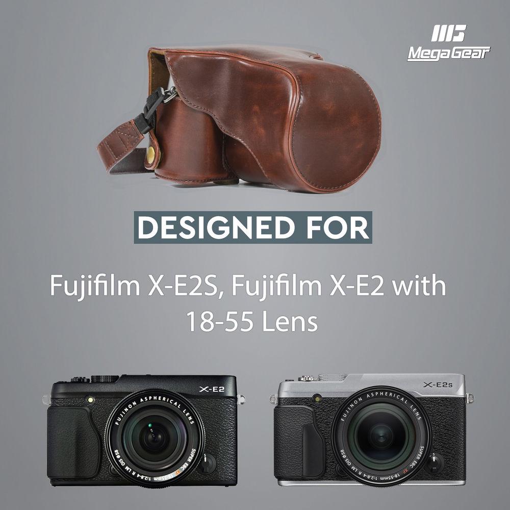MegaGear Ever Ready PU Leather Camera Case with Strap for Fujifilm X-E2S X-E2
