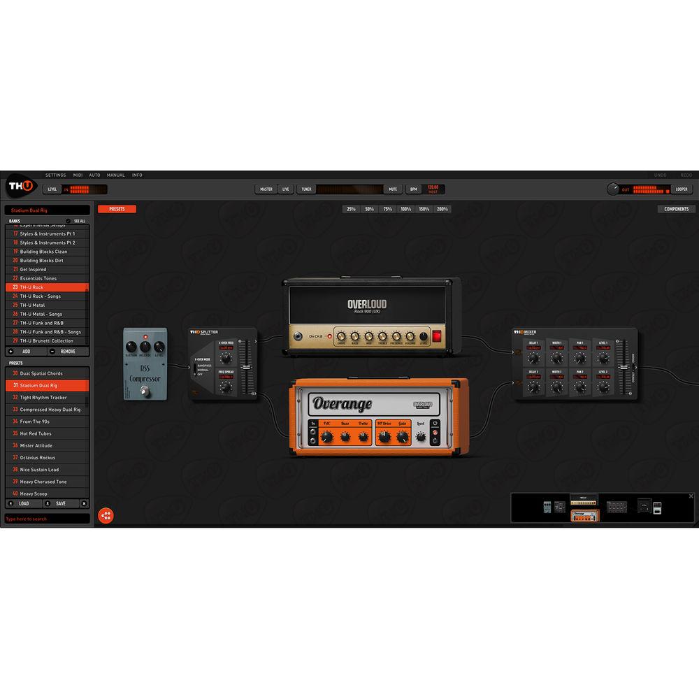 Overloud TH-U Rock - Amplifier and Speaker Emulation Software for Music Production