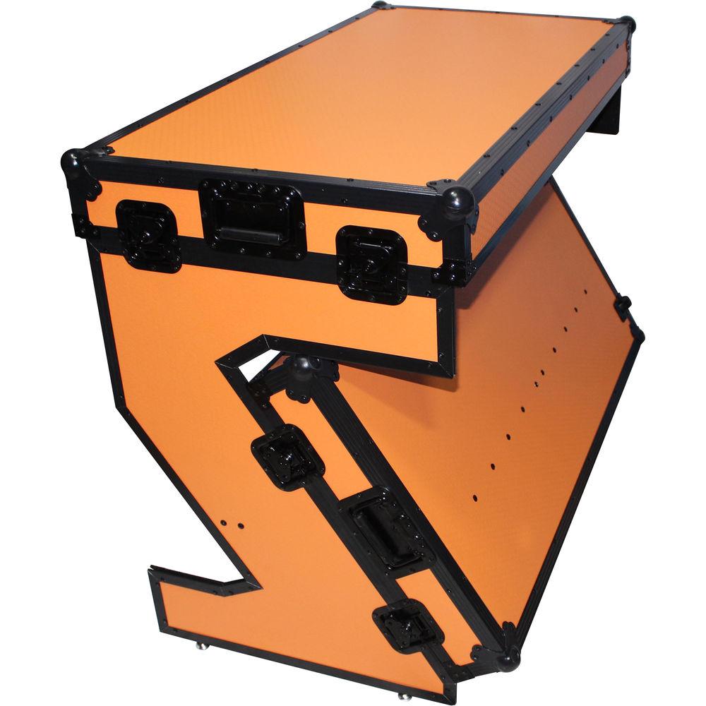 ProX Portable Z-Style DJ Table Flight Case with Handles & Wheels